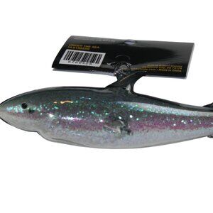 Robert Stanley Shark Christmas Ornament Blown Glass Green Glitter Clear 6" NWT